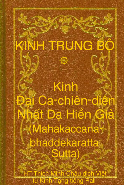 Kinh Ðại Ca-chiên-diên Nhất Dạ Hiền Giả (Mahakaccanabhaddekaratta Sutta)